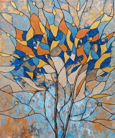 ""Stained glass" (4)" başlıklı Tablo Tatiana Karchevskaya tarafından, Orijinal sanat, Akrilik