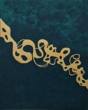 Malerei mit dem Titel "Gold ornament (2)" von Tatiana Karchevskaya, Original-Kunstwerk, Acryl