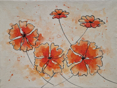 Malerei mit dem Titel "Flowers (6)" von Tatiana Karchevskaya, Original-Kunstwerk, Acryl