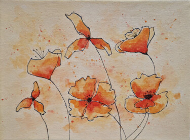 Painting titled "Flowers (7)" by Tatiana Karchevskaya, Original Artwork, Acrylic