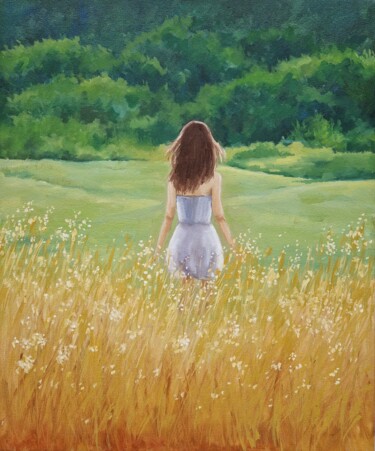 Schilderij getiteld "Summer" door Tatiana Karchevskaya, Origineel Kunstwerk, Olie