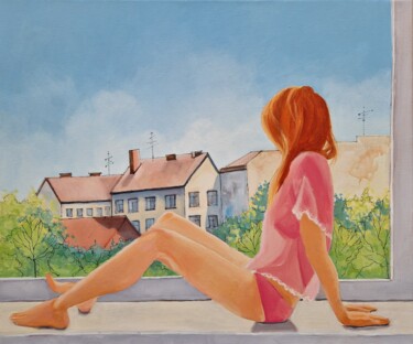 Pittura intitolato "Sunny morning" da Tatiana Karchevskaya, Opera d'arte originale, Acrilico