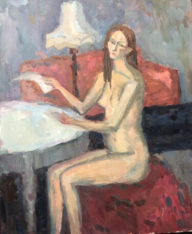 Painting titled "Поэтичная натура" by Tatiana Kolupaeva, Original Artwork, Oil