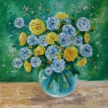 "Flowers painting oi…" başlıklı Tablo Tatiana Krilova tarafından, Orijinal sanat, Petrol