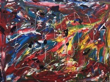 Pintura intitulada "Abstraction" por Tatiana Krivutsa, Obras de arte originais, Acrílico