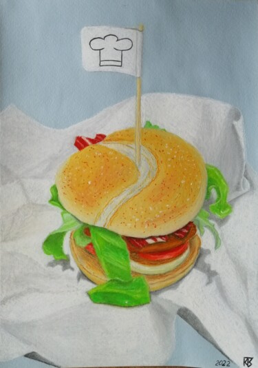 Рисунок под названием "Dinner" - Tatiana Krupnikova, Подлинное произведение искусства, Пастель