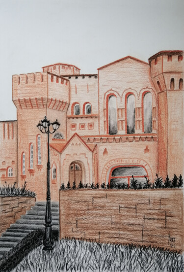 绘画 标题为“Old City 1” 由Tatiana Krupnikova, 原创艺术品, 粉彩