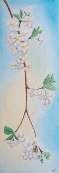 Painting titled "Seasons. Spring." by Tatiana Krupnikova, Original Artwork, Watercolor