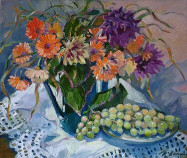 Peinture intitulée ""The floral of Octo…" par Tatiana Lapina, Œuvre d'art originale, Huile