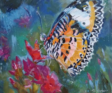 Schilderij getiteld ""Butterfly"" door Tatiana Lapina, Origineel Kunstwerk, Olie