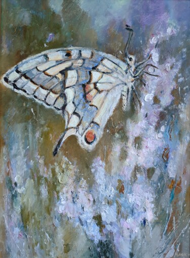 Painting titled ""Butterfly" 2" by Tatiana Lapina, Original Artwork, Oil