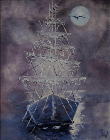Malerei mit dem Titel "Одиночество" von Tatiana Lysova, Original-Kunstwerk, Öl