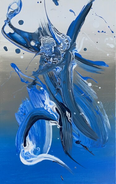 Schilderij getiteld "Blue Sky" door Tatiana Malinovscaia, Origineel Kunstwerk, Acryl