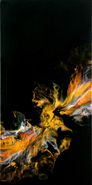Fotografie mit dem Titel "Gold fire on black…" von Tatiana Malinovscaia, Original-Kunstwerk, Digitale Fotografie