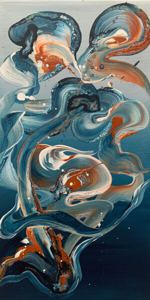 Pittura intitolato "Big Waves. Bright p…" da Tatiana Malinovscaia, Opera d'arte originale, Acrilico
