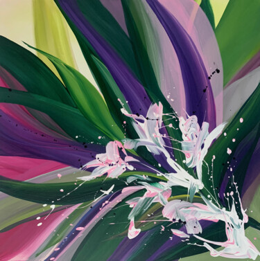 Malerei mit dem Titel "Colorful Jungle abs…" von Tatiana Malinovscaia, Original-Kunstwerk, Acryl