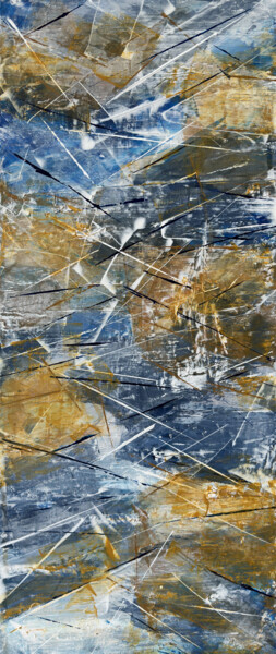 Painting titled "Cracked Ice Abstrac…" by Tatiana Malinovscaia, Original Artwork, Acrylic