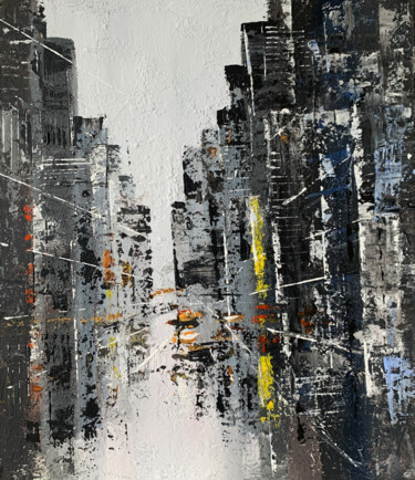 Malerei mit dem Titel "NY city" von Tatiana Malinovscaia, Original-Kunstwerk, Acryl