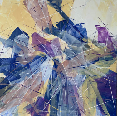 Painting titled "Crystal Impressions" by Tatiana Malinovscaia, Original Artwork, Acrylic