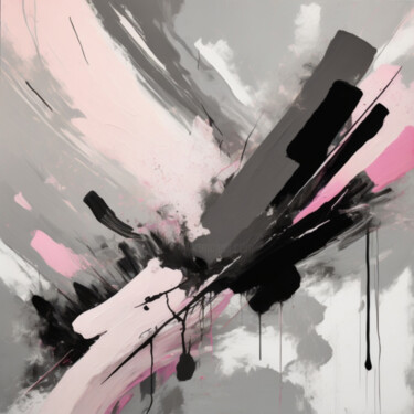 Painting titled "Abstraction in pink…" by Tatiana Malinovscaia, Original Artwork, Digital Painting