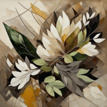 Pintura titulada "Autumn leaves 2 Art…" por Tatiana Malinovscaia, Obra de arte original, Pintura Digital
