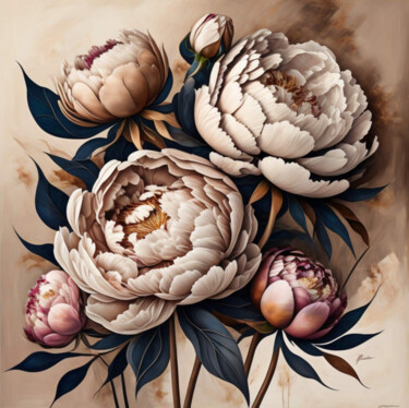 「Warm beige, pink, b…」というタイトルの絵画 Tatiana Malinovscaiaによって, オリジナルのアートワーク, デジタル絵画