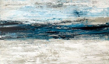 Peinture intitulée "Silvery Waves. larg…" par Tatiana Malinovscaia, Œuvre d'art originale, Acrylique