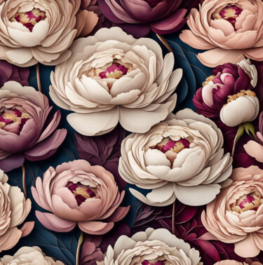 "Petals of Peonies a…" başlıklı Tablo Tatiana Malinovscaia tarafından, Orijinal sanat, Dijital Resim