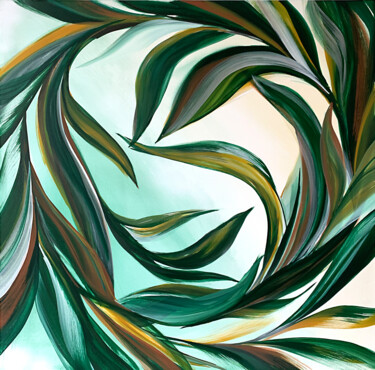 Peinture intitulée "Spiral Botany harmo…" par Tatiana Malinovscaia, Œuvre d'art originale, Acrylique