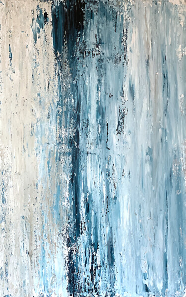 Malerei mit dem Titel "Blue Silence: Ocean…" von Tatiana Malinovscaia, Original-Kunstwerk, Acryl