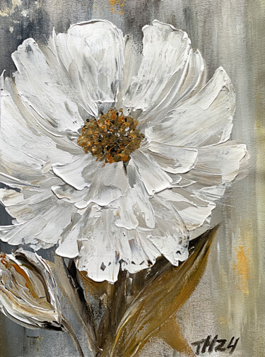 Pittura intitolato "Modern arwork white…" da Tatiana Malinovscaia, Opera d'arte originale, Acrilico