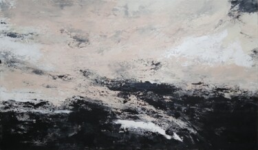 Картина под названием "Grey pink landscape" - Tatiana Malinovscaia, Подлинное произведение искусства, Акрил