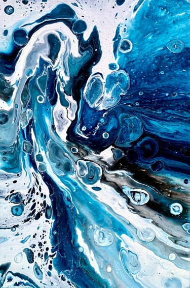 Peinture intitulée "A Touch of Blue. Ch…" par Tatiana Malygina, Œuvre d'art originale, Acrylique Monté sur Châssis en bois