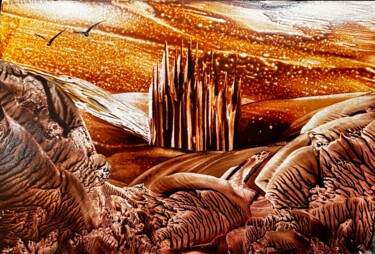Pintura titulada "“El mundo asombroso…" por Tatiana Martinenko (TAMADI), Obra de arte original, Encáustico Montado en Cartul…