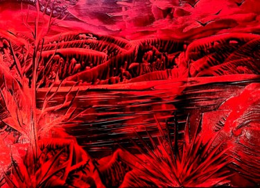 Malarstwo zatytułowany „“Puesta de sol carm…” autorstwa Tatiana Martinenko (TAMADI), Oryginalna praca, Enkaustyczny Zamontow…