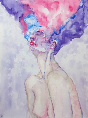 Картина под названием "Lucid dreaming" - Tatiana Myreeva, Подлинное произведение искусства, Акварель