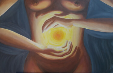 Картина под названием "Chakras. Inwardness" - Tatiana Myreeva, Подлинное произведение искусства, Масло
