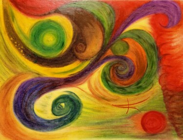 Malerei mit dem Titel "Snake" von Tatiana Rogova, Original-Kunstwerk, Pastell
