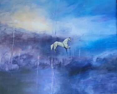 Painting titled "Horse" by Tatiana Tarasova, Original Artwork, Acrylic