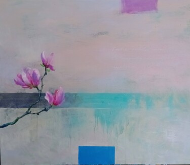 Картина под названием "magnolias" - Tatiana Tarasova, Подлинное произведение искусства, Акрил Установлен на Деревянная рама…