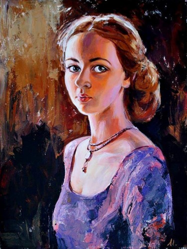 Painting titled "Bella" by Tatiana Untu, Original Artwork, Oil