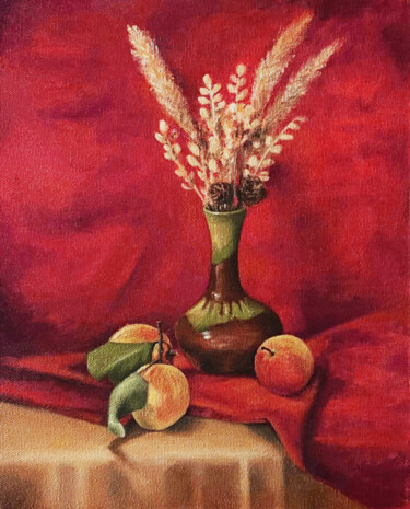 Peinture intitulée "MADE IN RED" par Tatiana Voskresenskaya, Œuvre d'art originale, Huile Monté sur Châssis en bois