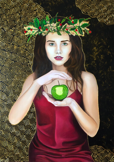 Malerei mit dem Titel "EVA (left wing of d…" von Tatiana Voskresenskaya, Original-Kunstwerk, Acryl Auf Keilrahmen aus Holz m…