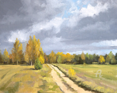 Malerei mit dem Titel "Breath of autumn" von Tatiana Votkal, Original-Kunstwerk, Öl