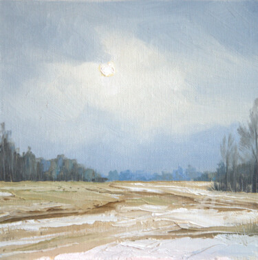 Malerei mit dem Titel "Early winter" von Tatiana Votkal, Original-Kunstwerk, Öl