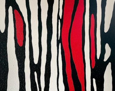 Malerei mit dem Titel "“Black, white, red…" von Tatiana Yasin, Original-Kunstwerk, Acryl Auf Keilrahmen aus Holz montiert