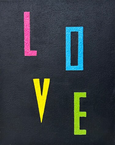 Painting titled ""Love"" by Tatiana Yasin, Original Artwork, Acrylic Mounted on Wood Stretcher frame