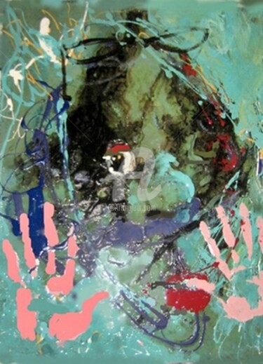 Painting titled "Телониус Монк" by Tatiana Zakharova, Original Artwork, Oil