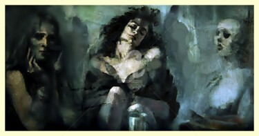 Картина под названием "Вечерний звон" - Tatiana Zakharova, Подлинное произведение искусства, Масло