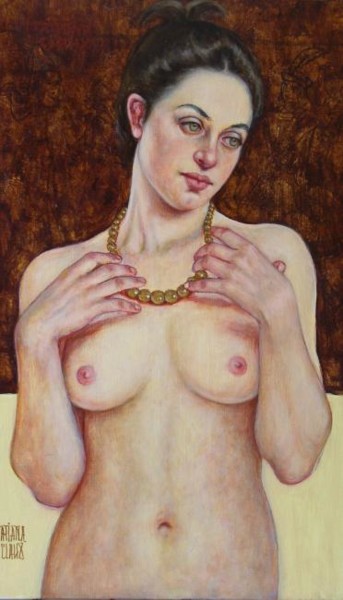 Peinture intitulée "Collier d'ambre de…" par Tatiana Claux, Œuvre d'art originale, Autre